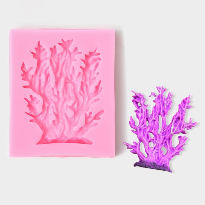 Молд «Коралл», 7×5,5×1 см, цвет розовый