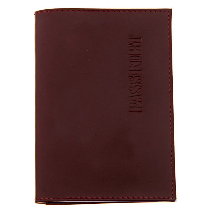 Обложка для паспорта с карманом, цвет бордовый