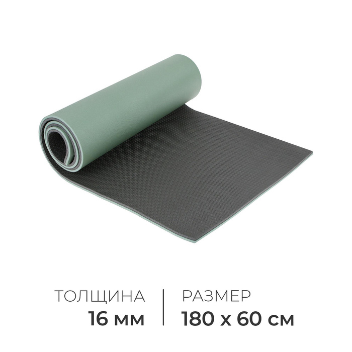 

Коврик туристический Camping 16, 180х60х1.6 см, цвет МИКС