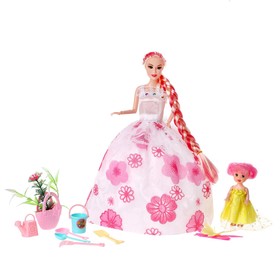 Кукла-модель шарнирная «Лиза» с малышкой, набором платьев и аксессуарами от Сима-ленд