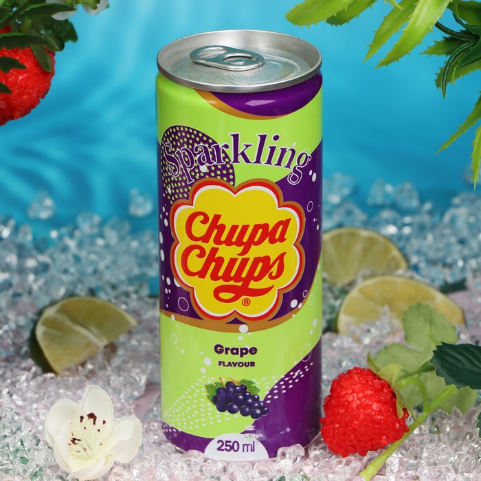 Напиток газированный Chupa Chups виноград, 250 мл напиток газированный chupa chups со вкусом манго 250 мл