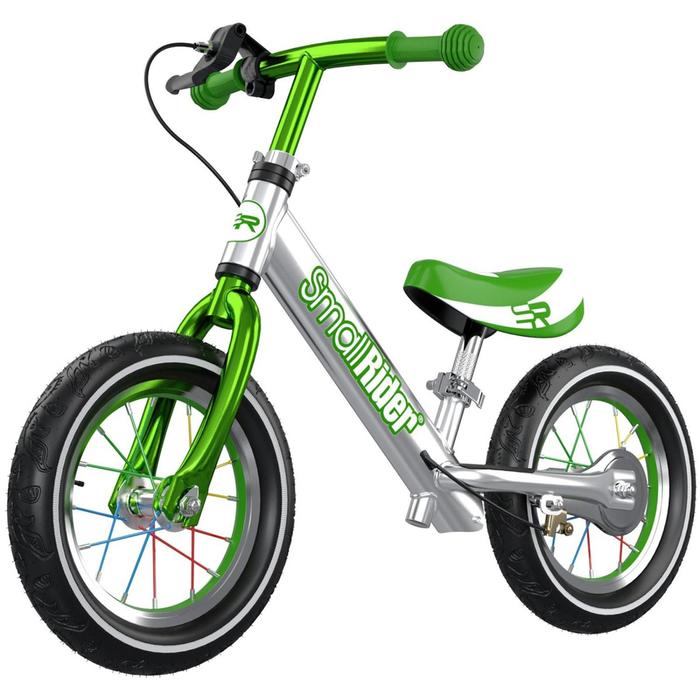 фото Беговел 12' small rider foot racer 3 air, цвет серебро-зеленый