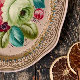 

Поднос с жостовской росписью, 30х23 см