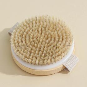 

Щётка для сухого массажа Доляна, с ремешком, 10×10×3 см, натуральная щетина