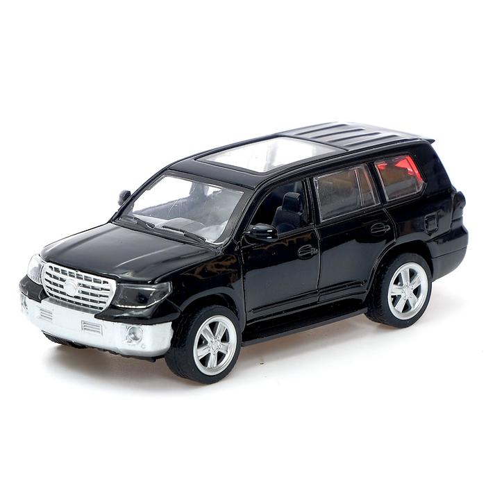 

Машина металлическая Toyota Land Cruiser, открываются двери, багажник, инерция, цвет черный