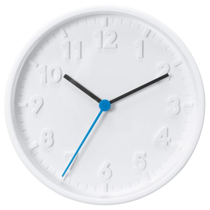 фото Настенные часы стомма, 20 см, цвет белый ikea