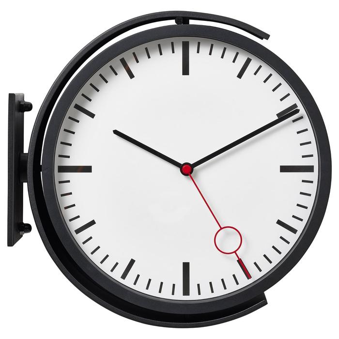 фото Настенные часы биссинг, 28 см, цвет чёрный ikea
