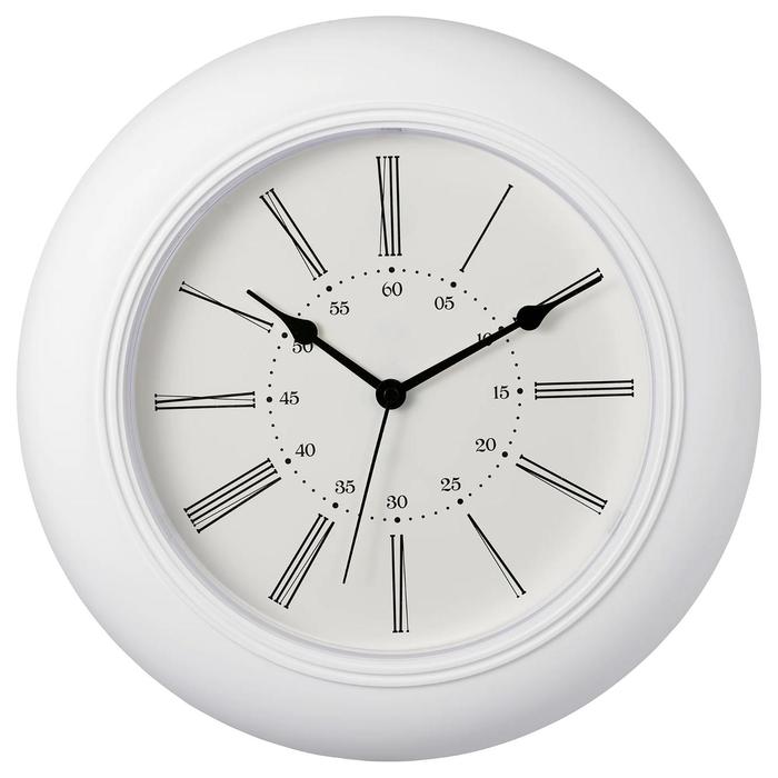 фото Настенные часы скайрон, 30 см, цвет белый ikea