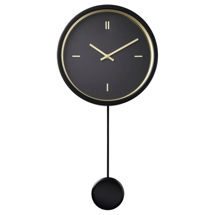 фото Настенные часы стурск, 26 см, цвет чёрный ikea