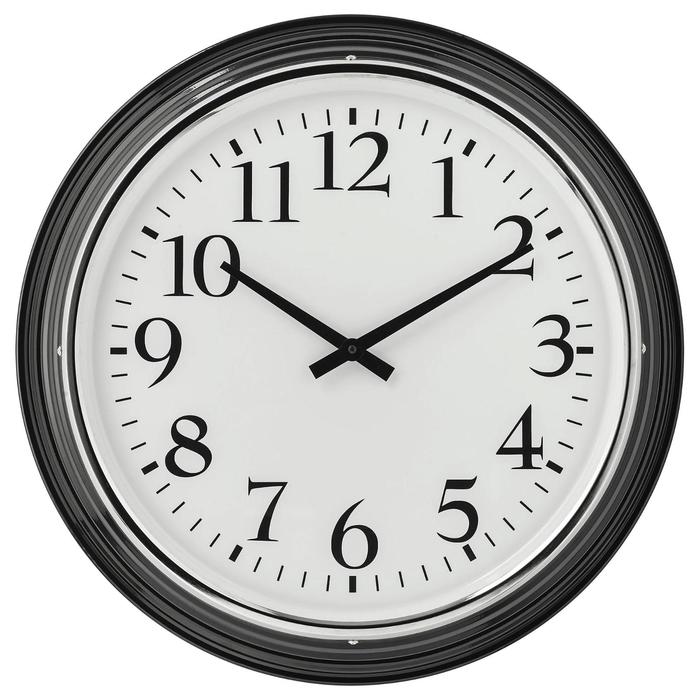 фото Настенные часы бравур, цвет чёрный ikea