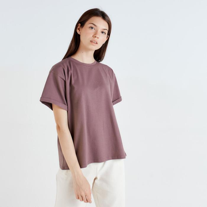 

Футболка женская MINAKU REGULAR FIT: цвет коричневый, р-р 48