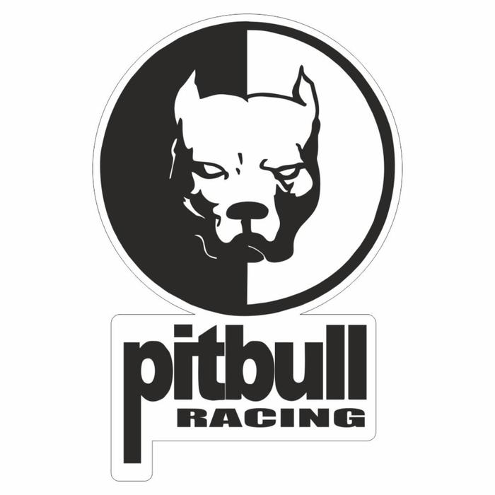 цена Наклейка Pitbull racing, 10 х 15 см