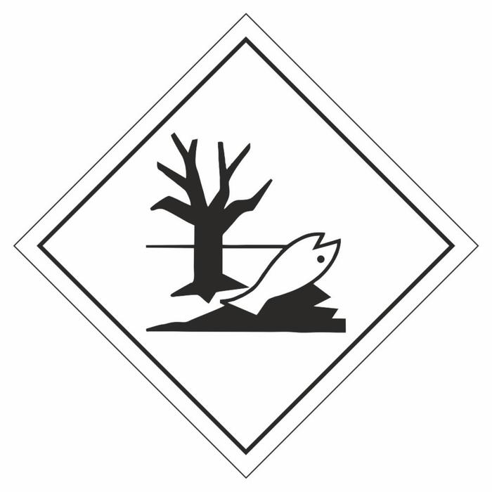 фото Наклейка "допог опасный груз" знак опасности для окружающей среды, 25 х 25 см арт рэйсинг