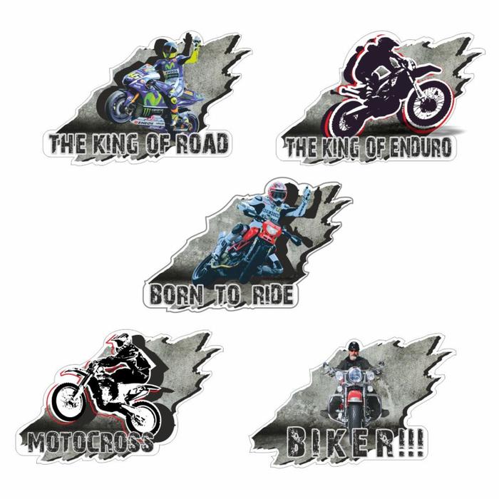 

Наклейка "Мотоциклисты", 5 видов, 10 х 7,5 см