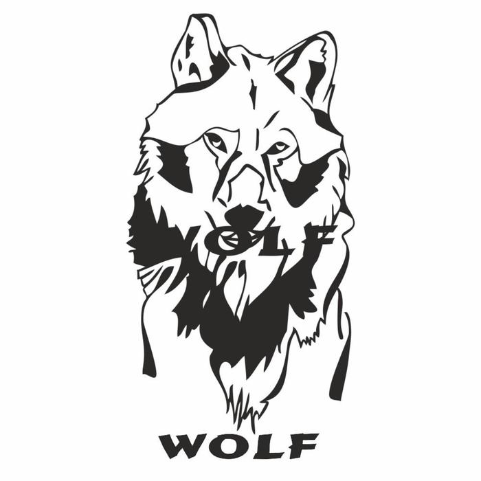 

Наклейка "WOLF", плоттер, черный, 40 х 20 см