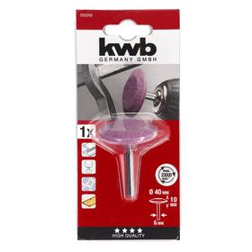 

Шарошка абразивная дисковая для дрели KWB, d=40х10 мм, хвостовик d=6 мм, 23000 об/имн