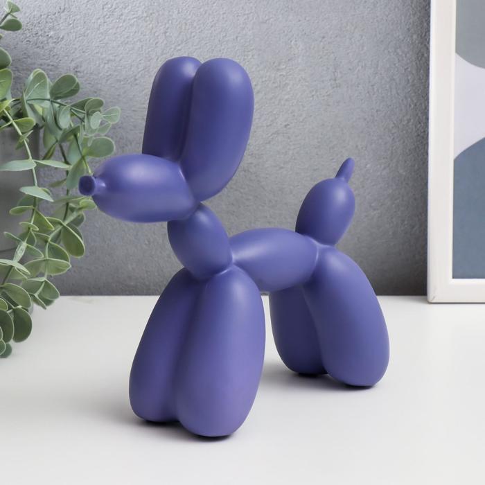 Сувенир полистоун "Воздушный шарик - собачка" фиолетовый 19,5х7х18 см