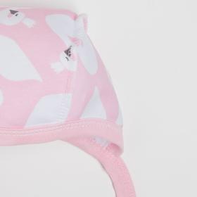 

Чепчик детский, цвет розовый/микс, рост 62 см