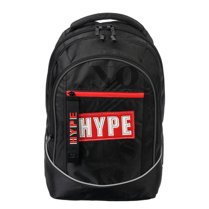 фото Рюкзак молодежный, hatber, street, 42x30х20 см, эргономичная спинка, hype-red