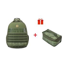 

Рюкзак каркасный, Hatber, Ergonomic light ,38 х 29 х 12.5, с термосумкой, Military