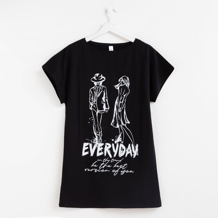 Туника женская, цвет чёрный, размер 50