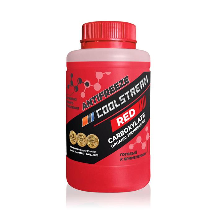 Антифриз CoolStream Red, красный, 0.9 кг антифриз topcool red 40c 1 кг красный