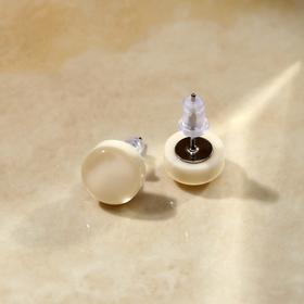 

Серьги из акрила IVORY, диск, цвет молочный