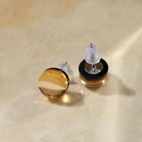

Серьги из акрила CITRINE, диск, цвет бежевый