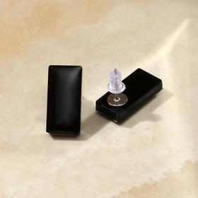 

Серьги из акрила BLACK, прямоугольник, цвет чёрный