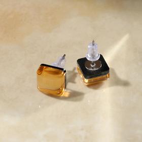 

Серьги из акрила CITRINE, квадрат, цвет бежевый