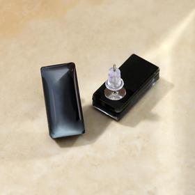 

Серьги из акрила DARK TOPAZ, прямоугольник, цвет серый