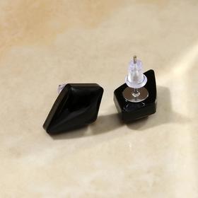 

Серьги из акрила BLACK, ромб, цвет чёрный
