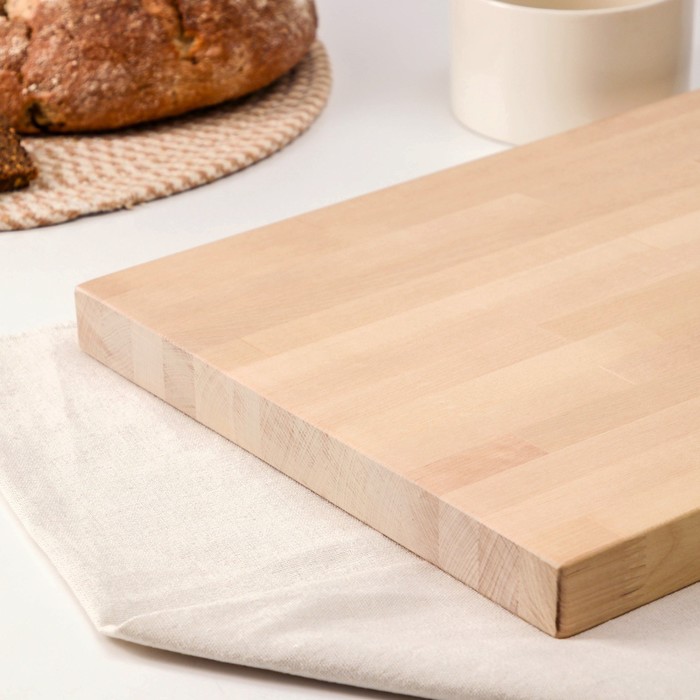 фото Доска разделочная adelica «классика», 50×30×3 см, берёза