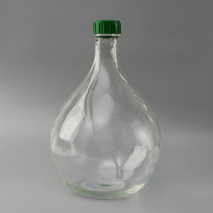 Бутыль стеклянная «Дамижана», 7 л, с крышкой