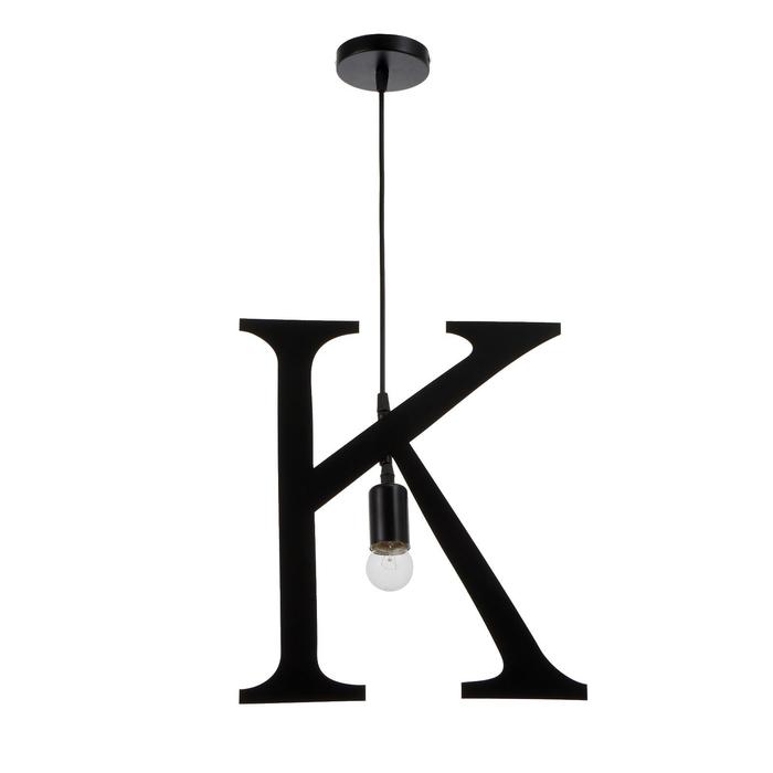 

Светильник подвесной "K" 1х40Вт E27 черный