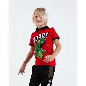 

Футболка-поло для мальчика, цвет красный, рост 122 см (7 лет)