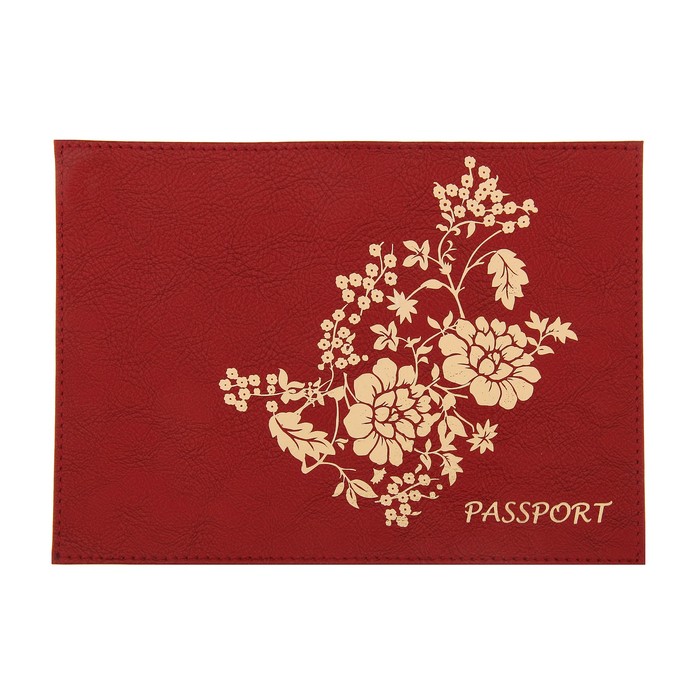 Обложка для паспорта, цвет красный