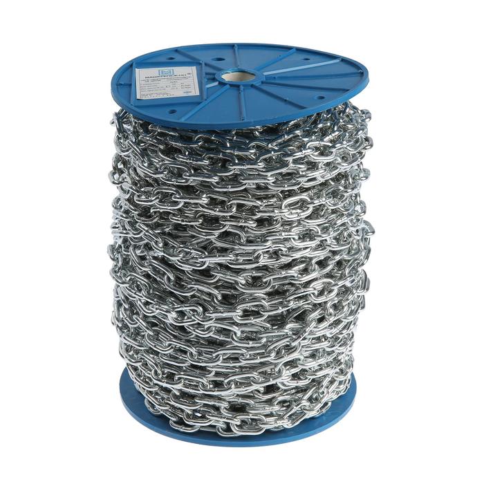 

Цепь сварная короткозвенная DIN 766, d=5 мм, оцинкованная, в катушке 40 м