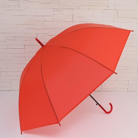 Зонт - трость полуавтоматический «Однотонный», 8 спиц, R = 46 см, цвет МИКС Ош