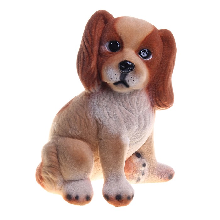 Копилка "Собака Малыш" флок, бежевая