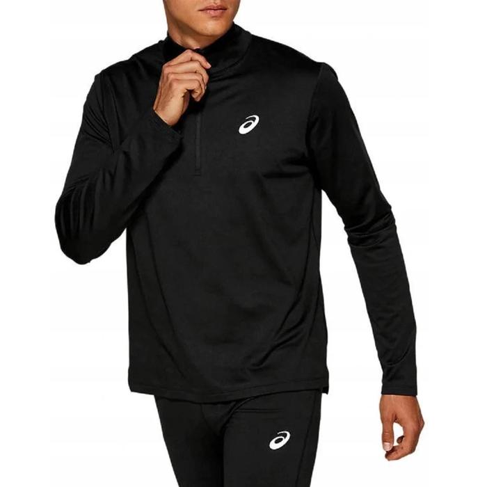 фото Лонгслив мужской asics silver ls 1/2 zip winter top, размер 50-52 (2011a013-001)