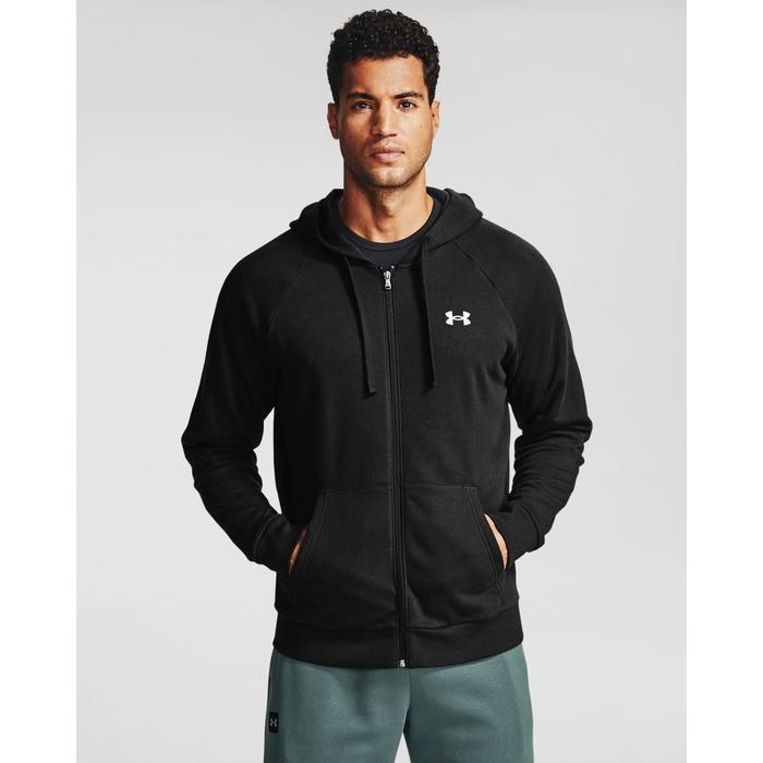 фото Толстовка мужская under armour rival cotton fz hoodie, размер 56-58 (1357106-001)