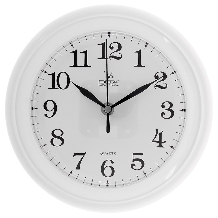 Часы настенные круглые "Тайминг", d=22,5 см, белые