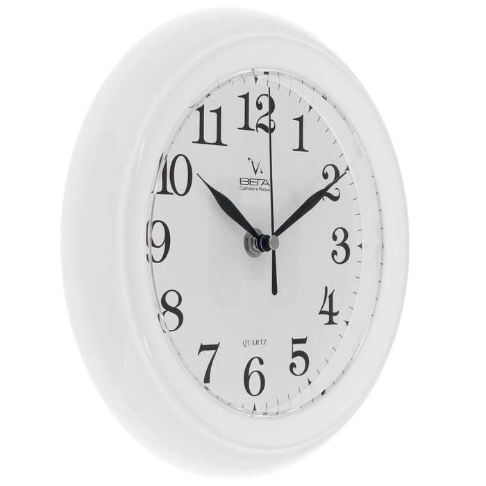 Часы настенные круглые "Тайминг", d=22,5 см, белые