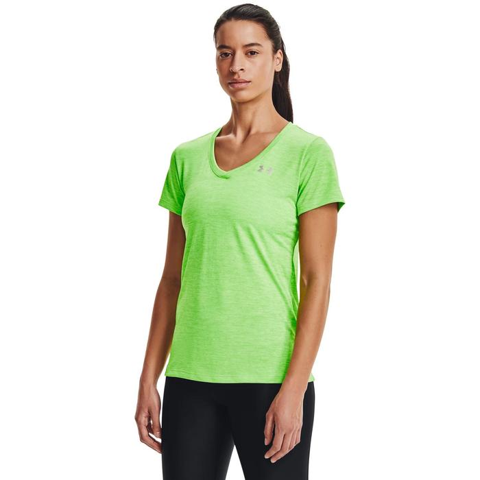 фото Футболка женская under armour tech twist v-neck ss tee, размер 46-48 (1258568-162)