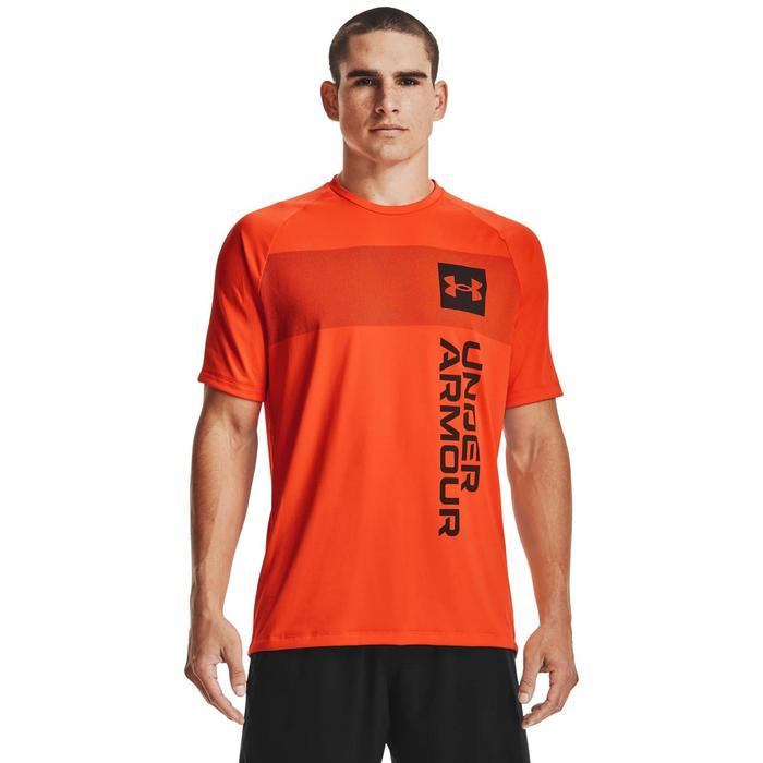 фото Футболка мужская under armour tech 2.0 vert wordmark ss tee, размер 50-52 (1363236-825)