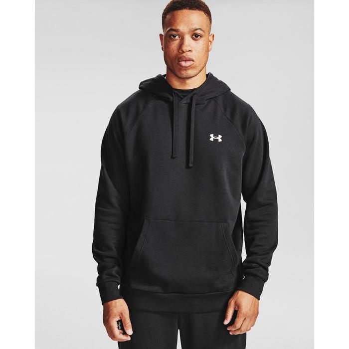 фото Худи мужское under armour rival cotton hoodie, размер 44-46 (1357105-001)