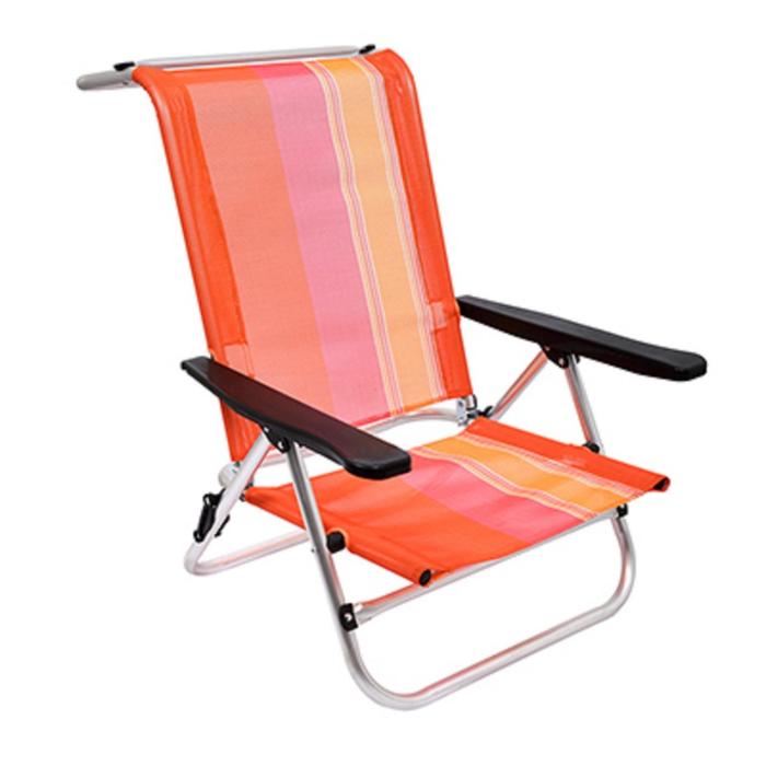 Кресло BOYSCOUT ORANGE, на низких ножках, 5 положений, алюминиевый каркас, 79x62x75 см