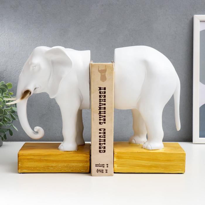 Держатель для книг Белый слон набор из 2 шт 35х11х25 см
