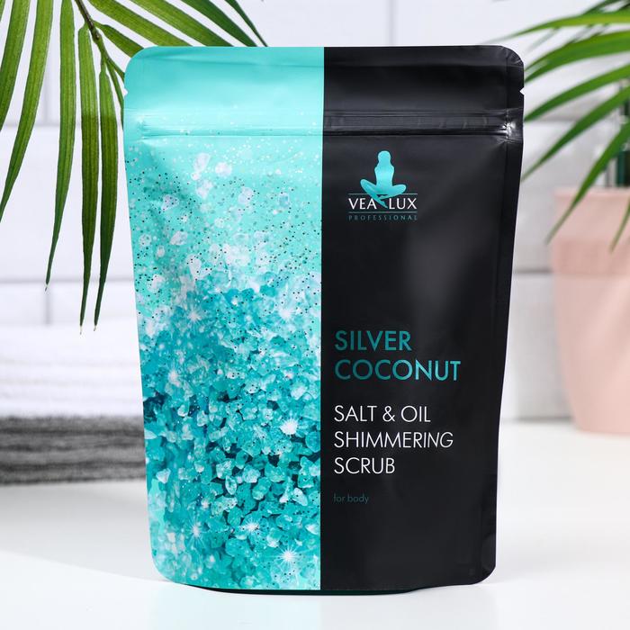 

Скраб для тела Vealux Silver Coconut кокосовый, мерцающий, 200 г